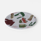 Elegant kerstpatroon papieren bordje (Gekanteld)