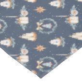 Elegant kerstpatroon tafelkleed (Gekanteld)