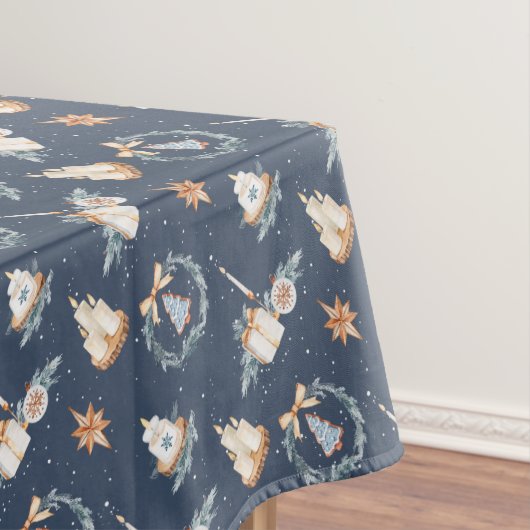 Elegant kerstpatroon tafelkleed (Voorbeeld)