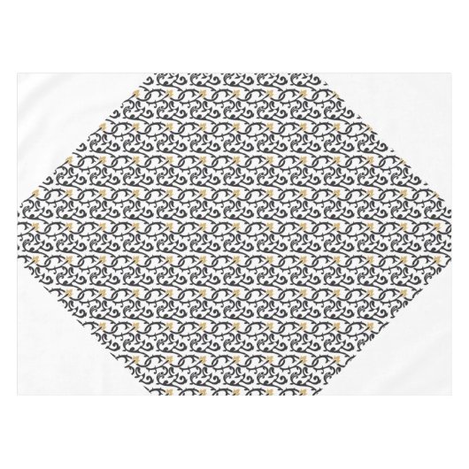 Elegant kerstpatroon tafelkleed (Voorkant (Horizontaal))