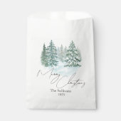 Elegant kerstpijnbomen feestje bedankzakje (Voorkant)