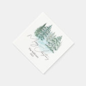 Elegant kerstpijnbomen feestje servet (Hoek)