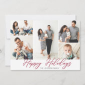 Elegant kerstpine bevat 5 FOTOS-groet Feestdagenkaart (Voorkant)