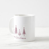 Elegant kerstpine Tree Merry kerst Koffiemok (Voorkant links)