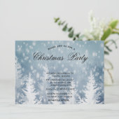 Elegant kerstpine Tree, sneeuwkerstfeest Kaart (Staand voorkant)