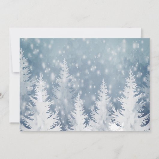 Elegant kerstpine Tree, sneeuwkerstfeest Kaart (Achterkant)