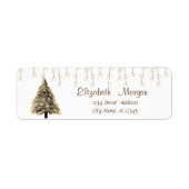Elegant, kerstpine Tree String-lampjes Etiket (Voorkant)