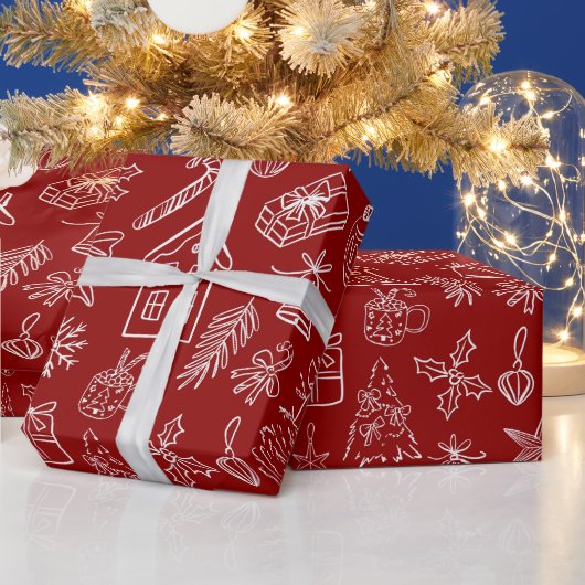 Elegant Kerstprentjes Inpakpapier (Feestdagen)