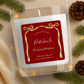 Elegant Kerstproduct Label Rood & Goud Lint