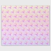 Elegant kerstrender en sneeuwvlok patroon cadeaupapier (Vlak)