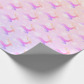 Elegant kerstrender en sneeuwvlok patroon cadeaupapier (Hoek)