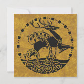 Elegant kerstrendierfeest kaart (Achterkant)