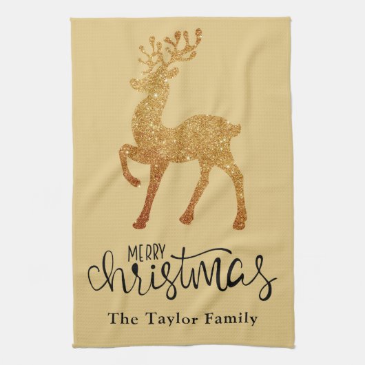 Elegant Kerstrendierster Theedoek (Verticaal)