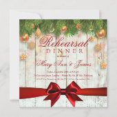 Elegant kerstrepetitie Dinner Gold Decor Kaart (Voorkant)