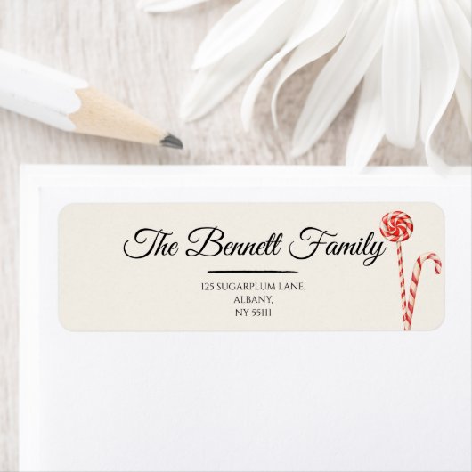 Elegant kerstretour adreslabel | stijlvol etiket (Insitu)