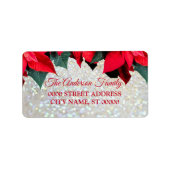 Elegant kerstrode Feestdagen Etiket (Voorkant)