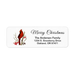 Elegant Kerstrode kardinaal Bird Etiket