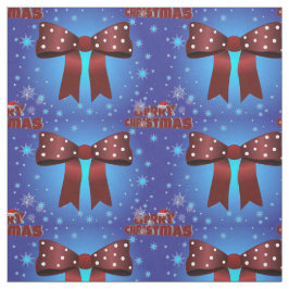 Elegant kerstrood Bow met witte Stippen Stof