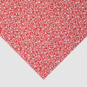 Elegant kerstrood en witte Damask-ontkoppeling Tissuepapier (Detail)