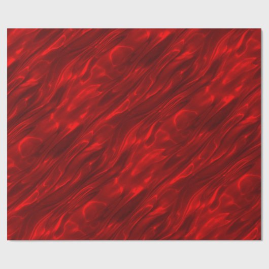 Elegant kerstrood faux satin cadeaupapier (Vlak)