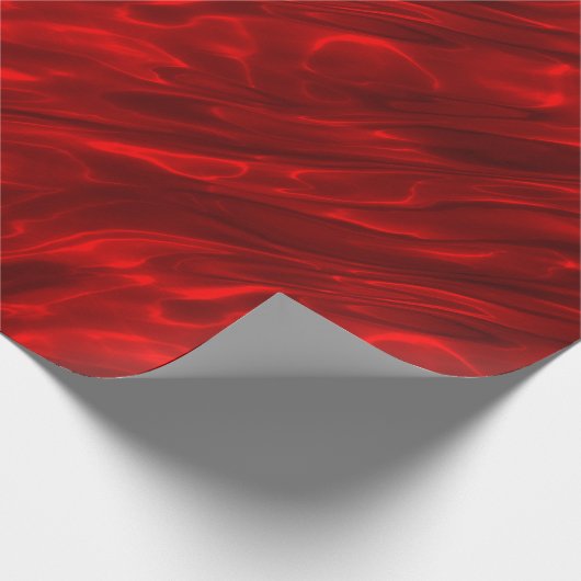 Elegant kerstrood faux satin cadeaupapier (Hoek)