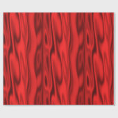 Elegant kerstrood faux satin grafisch cadeaupapier (Vlak)