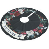 Elegant kerstrood Roos WreatPattern Kerstboom Rok (Gekanteld)