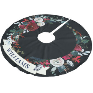 Elegant kerstrood Roos WreatPattern Kerstboom Rok