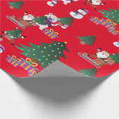 Elegant kerstschilderij cadeaupapier (Hoek)