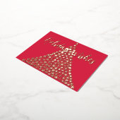 Elegant kerstscript feestmaal Briefkaart wensen (Gedraaid)