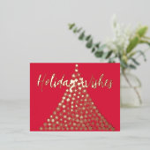 Elegant kerstscript feestmaal Briefkaart wensen (Staand Voorkant)
