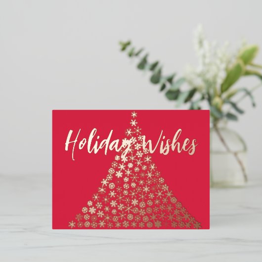 Elegant kerstscript feestmaal Briefkaart wensen (Staand Voorkant)