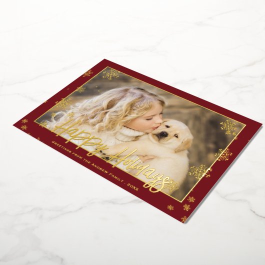 Elegant kerstscript Prettige feestdagen foto (Gedraaid)