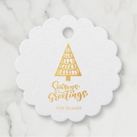 Elegant kerstseizoenen Gegroet F Bedankjes Labels (Voorkant)