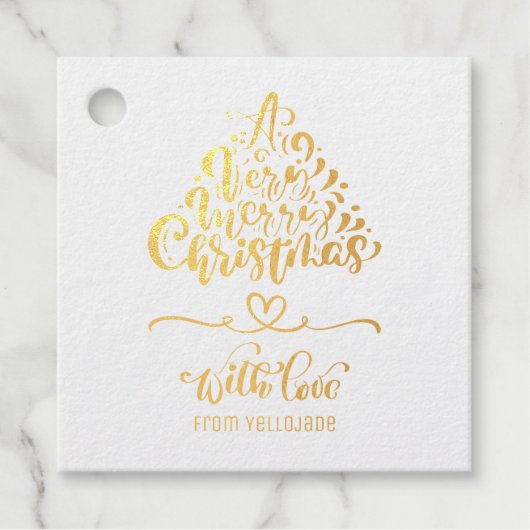 Elegant  kerstseizoenen Gegroet F Bedankjes Labels (Voorkant)