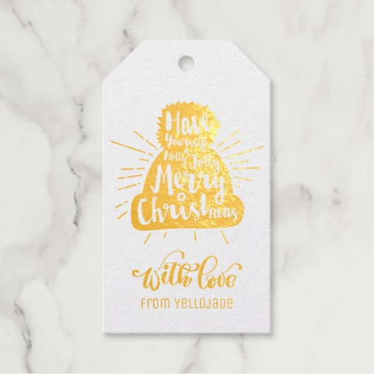 Elegant  kerstseizoenen Gegroet F Cadeaulabels (Voorkant)