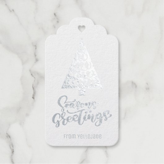 Elegant kerstseizoenen Gegroet F Cadeaulabels (Voorkant)