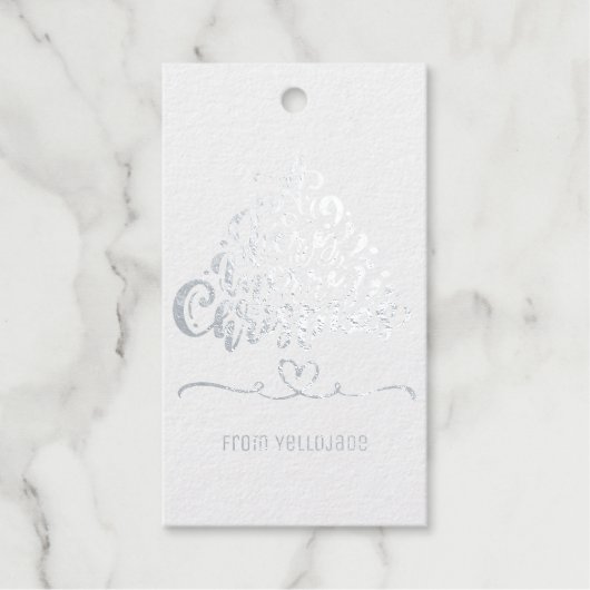Elegant kerstseizoenen Gegroet F Cadeaulabels (Voorkant)
