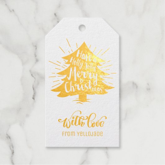 Elegant  kerstseizoenen Gegroet F Cadeaulabels (Voorkant)