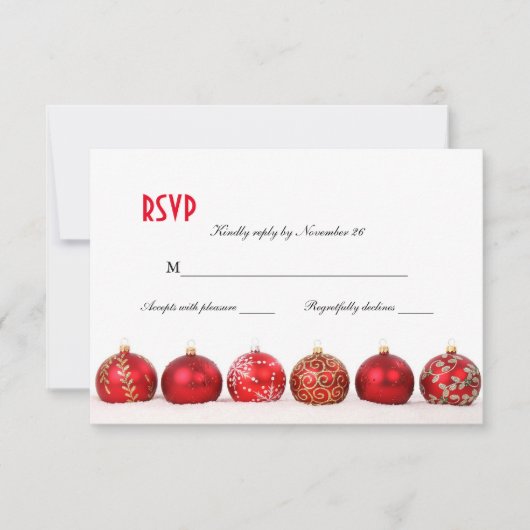 Elegant kerstsierpartij RSVP (Voorkant)