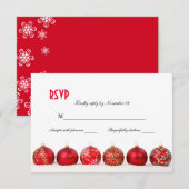 Elegant kerstsierpartij RSVP (Voorkant / Achterkant)