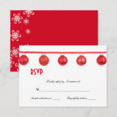 Elegant kerstsierpartij RSVP Kaartje (Voorkant / Achterkant)