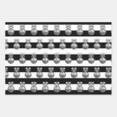 Elegant kerstsierpatroon inpakpapier vel (Voorkant 3)