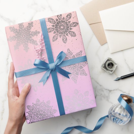 Elegant kerstsnowflak model holografisch cadeaupapier (Geschenken)