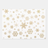 Elegant kerstsnowflak-patroon inpakpapier vel (Voorkant 3)
