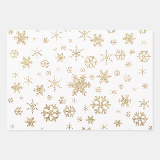 Elegant kerstsnowflak-patroon inpakpapier vel (Voorkant 3)