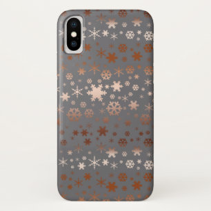Elegant kerstsnowflak roos goud Case-Mate iPhone case