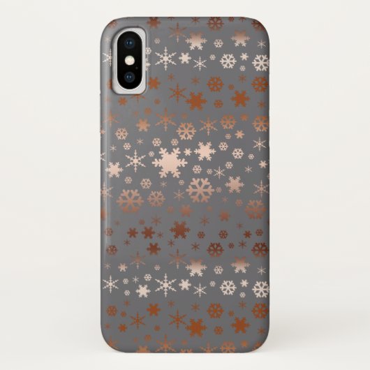 Elegant kerstsnowflak roos goud Case-Mate iPhone case (Achterkant)