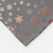 Elegant kerstsnowflak roos goud fleece deken (Hoek)