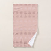 Elegant kerstsnowflak roos goudpatroon bad handdoek (Handdoek)